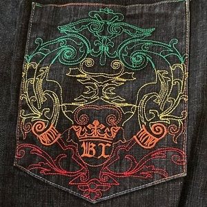 Brooklyn Express denim shirts. Size 40. Rainbow‎ stitching.  Box B